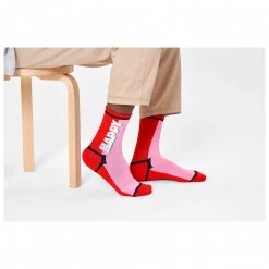 Happy Socks - Happy Text 3/4 Crew Sock - Chaussettes multifonctions -magasin de baskets happy socks happy text 3 4 crew sock chaussettes multifonctions detail 2