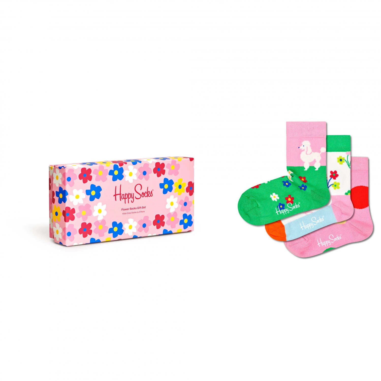 Happy Socks - Kid's Flower Socks Gift Set 3-Pack - Chaussettes multifonctions 3 Happy Socks - Kid's Flower Socks Gift Set 3-Pack - Chaussettes multifonctions