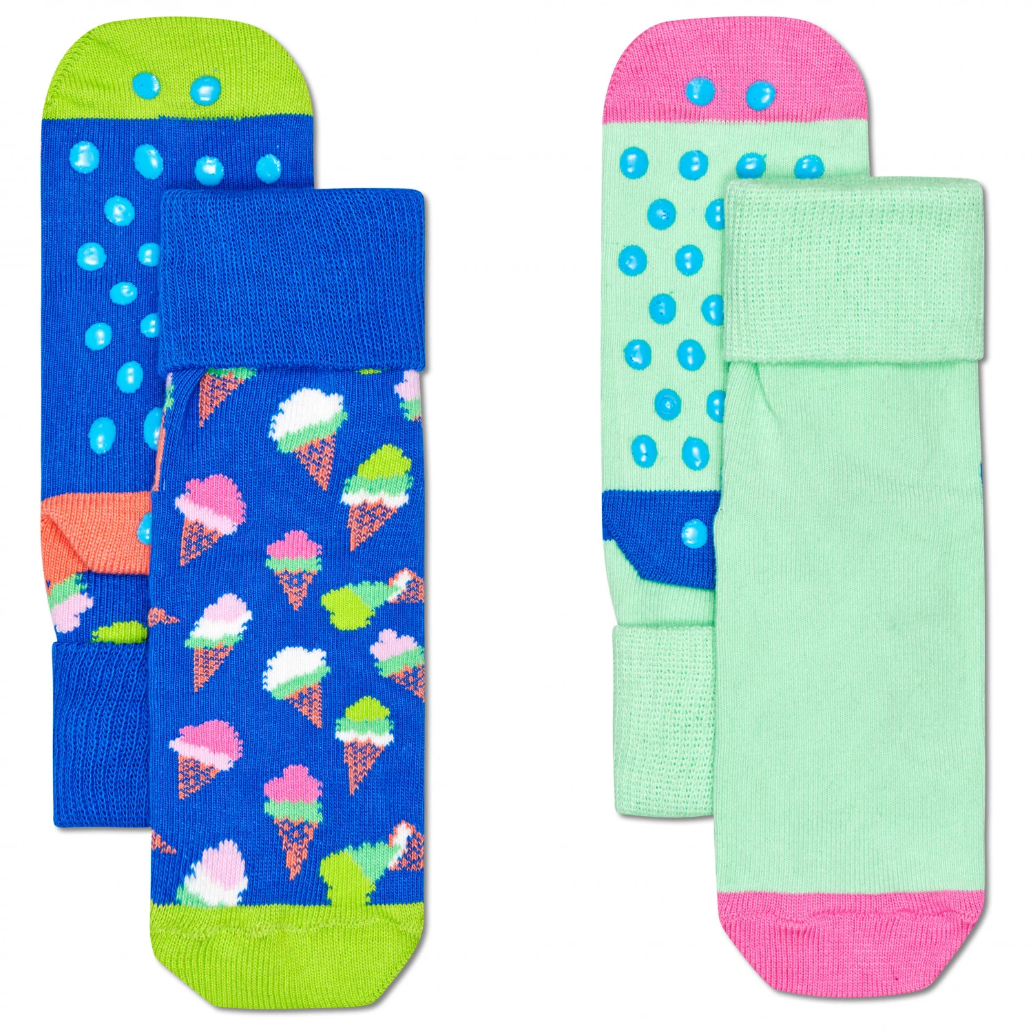 Happy Socks - Kid's Ice Cream Anti Slip 2-Pack - Chaussettes multifonctions 3 Happy Socks - Kid's Ice Cream Anti Slip 2-Pack - Chaussettes multifonctions